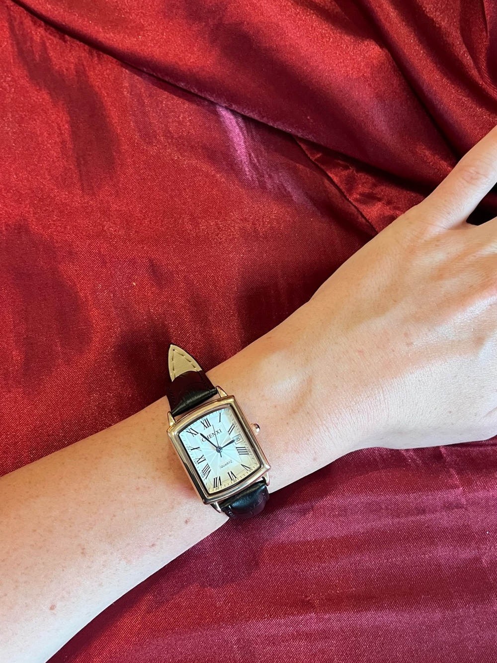 Gold & black watch